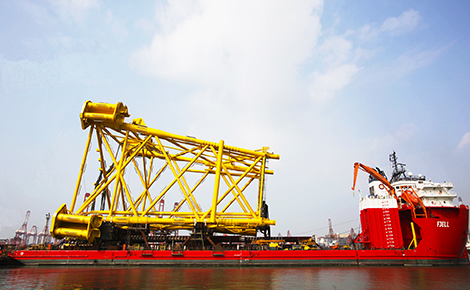 Halfdan HBD 導管架鋼樁建造項目