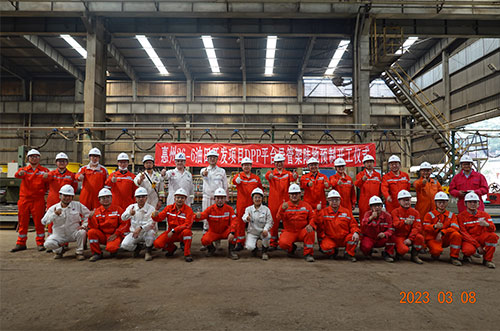 惠州26-6油田開發(fā)項目導(dǎo)管架陸地建造開工簡訊