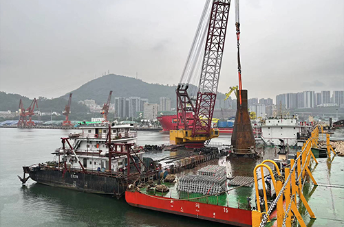 公司南海奮進(jìn)塢替打樁項目順利提前交付